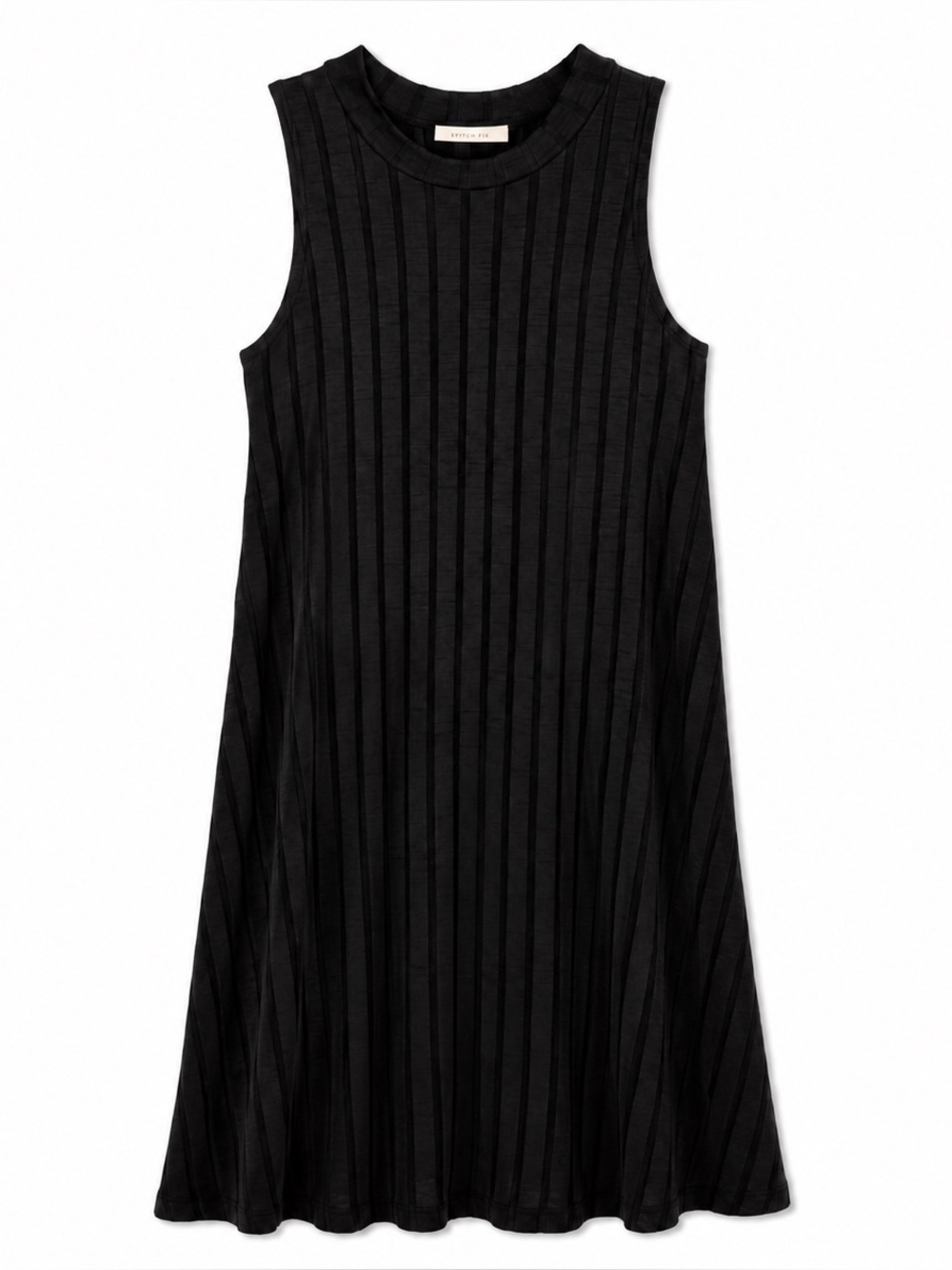 Lucy Love Black Striped Swing Dress Racerback Sleeveless Mini Dress | Small